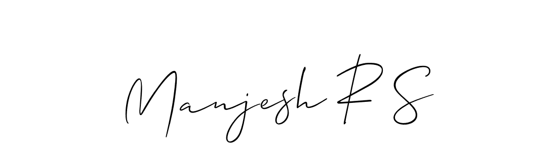 Also we have Manjesh R S name is the best signature style. Create professional handwritten signature collection using Allison_Script autograph style. Manjesh R S signature style 2 images and pictures png