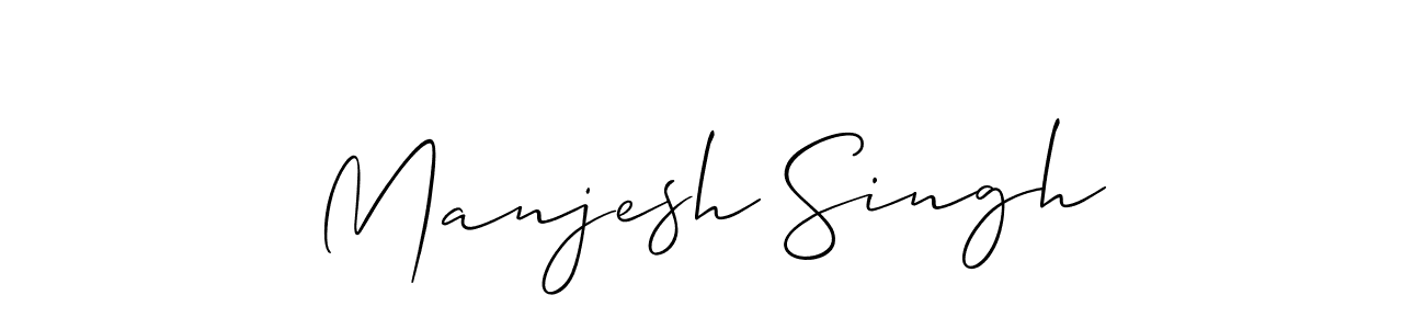 Use a signature maker to create a handwritten signature online. With this signature software, you can design (Allison_Script) your own signature for name Manjesh Singh. Manjesh Singh signature style 2 images and pictures png