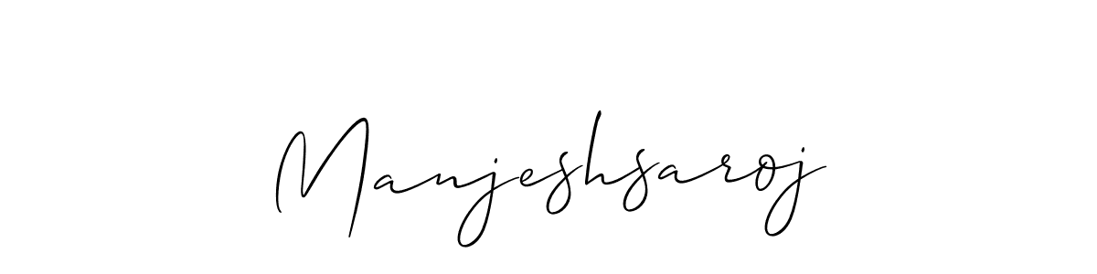 Make a short Manjeshsaroj signature style. Manage your documents anywhere anytime using Allison_Script. Create and add eSignatures, submit forms, share and send files easily. Manjeshsaroj signature style 2 images and pictures png