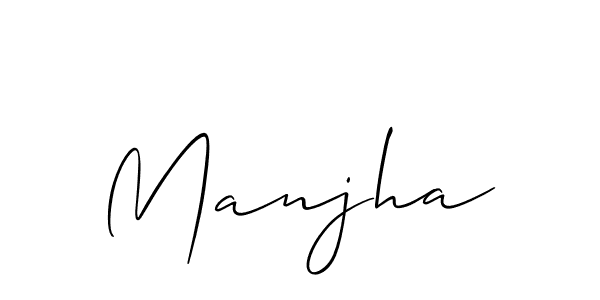 How to Draw Manjha signature style? Allison_Script is a latest design signature styles for name Manjha. Manjha signature style 2 images and pictures png