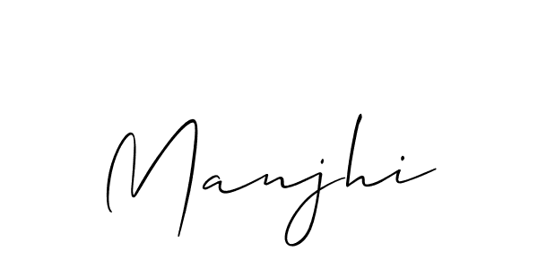 Make a beautiful signature design for name Manjhi. With this signature (Allison_Script) style, you can create a handwritten signature for free. Manjhi signature style 2 images and pictures png