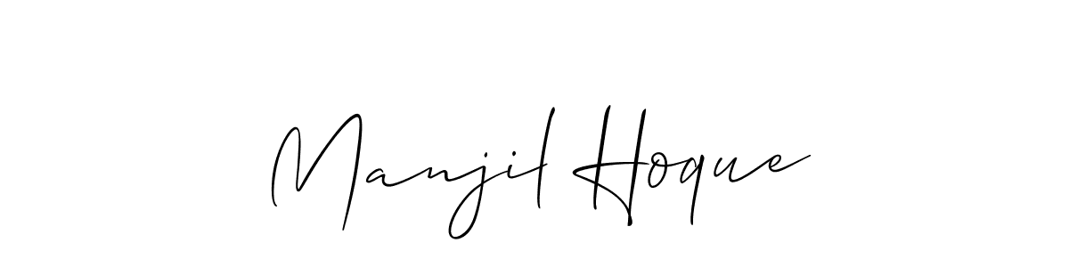 Use a signature maker to create a handwritten signature online. With this signature software, you can design (Allison_Script) your own signature for name Manjil Hoque. Manjil Hoque signature style 2 images and pictures png