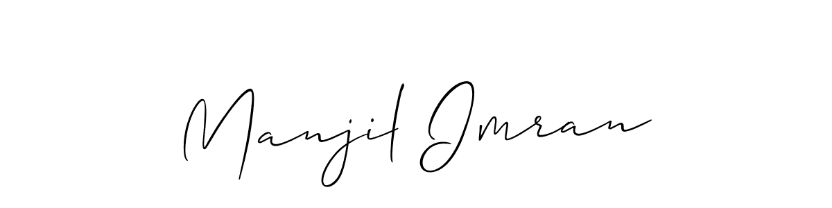 Allison_Script is a professional signature style that is perfect for those who want to add a touch of class to their signature. It is also a great choice for those who want to make their signature more unique. Get Manjil Imran name to fancy signature for free. Manjil Imran signature style 2 images and pictures png