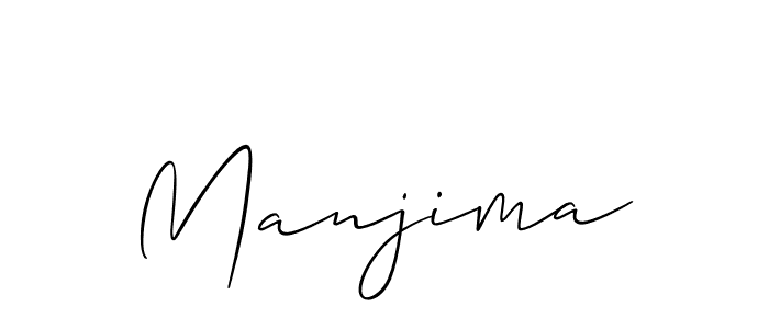 Use a signature maker to create a handwritten signature online. With this signature software, you can design (Allison_Script) your own signature for name Manjima. Manjima signature style 2 images and pictures png