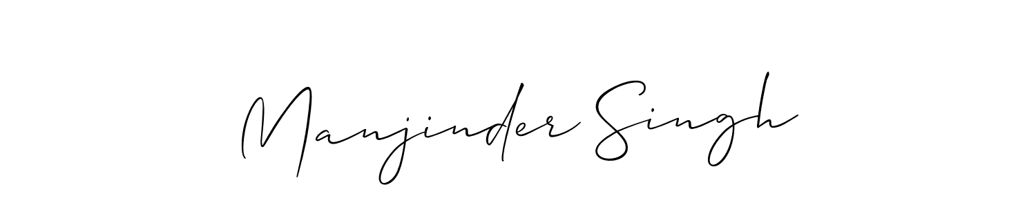 Design your own signature with our free online signature maker. With this signature software, you can create a handwritten (Allison_Script) signature for name Manjinder Singh. Manjinder Singh signature style 2 images and pictures png