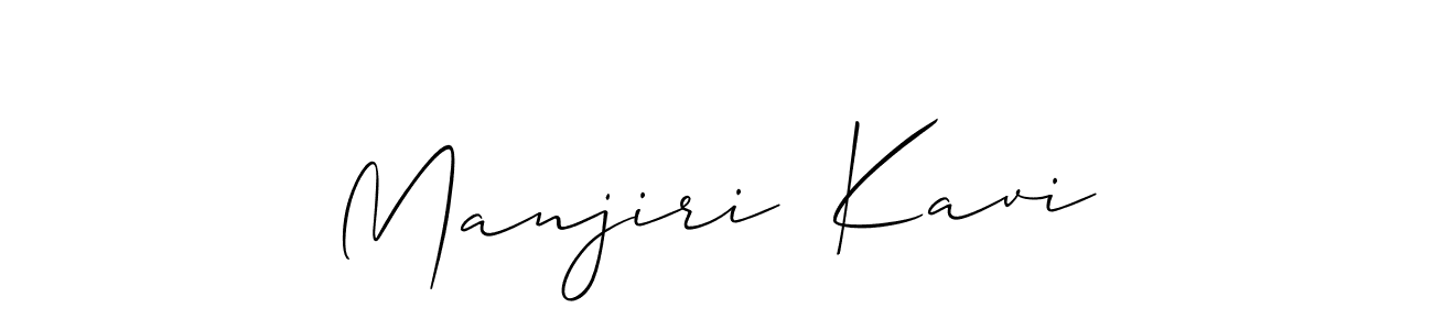 How to make Manjiri  Kavi name signature. Use Allison_Script style for creating short signs online. This is the latest handwritten sign. Manjiri  Kavi signature style 2 images and pictures png