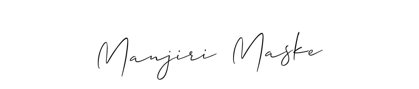 Design your own signature with our free online signature maker. With this signature software, you can create a handwritten (Allison_Script) signature for name Manjiri  Maske. Manjiri  Maske signature style 2 images and pictures png