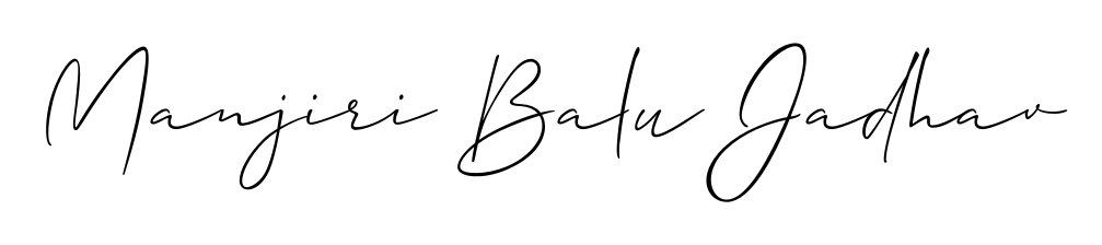 Create an unforgettable impression when signing with Manjiri Balu Jadhav name styled in Allison_Script typography. 100% free online generator. Manjiri Balu Jadhav signature style 2 images and pictures png