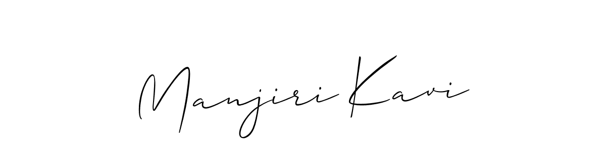 Also You can easily find your signature by using the search form. We will create Manjiri Kavi name handwritten signature images for you free of cost using Allison_Script sign style. Manjiri Kavi signature style 2 images and pictures png