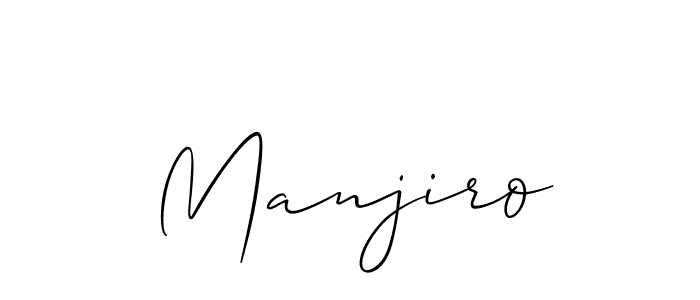 The best way (Allison_Script) to make a short signature is to pick only two or three words in your name. The name Manjiro include a total of six letters. For converting this name. Manjiro signature style 2 images and pictures png