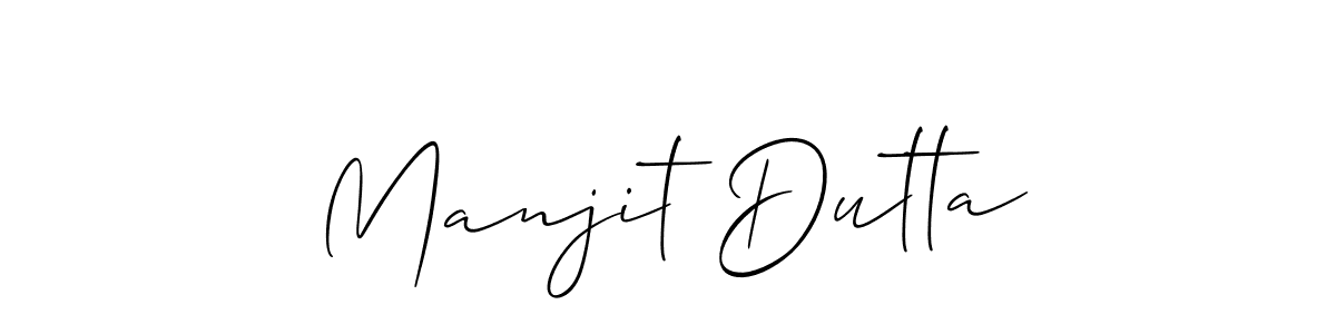 Also we have Manjit Dutta name is the best signature style. Create professional handwritten signature collection using Allison_Script autograph style. Manjit Dutta signature style 2 images and pictures png