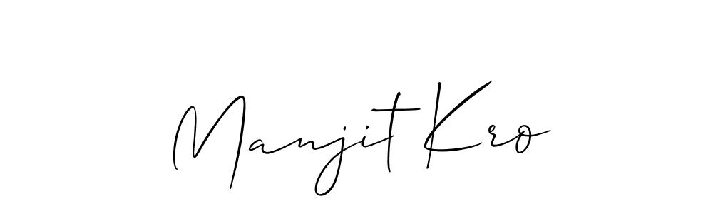 It looks lik you need a new signature style for name Manjit Kro. Design unique handwritten (Allison_Script) signature with our free signature maker in just a few clicks. Manjit Kro signature style 2 images and pictures png