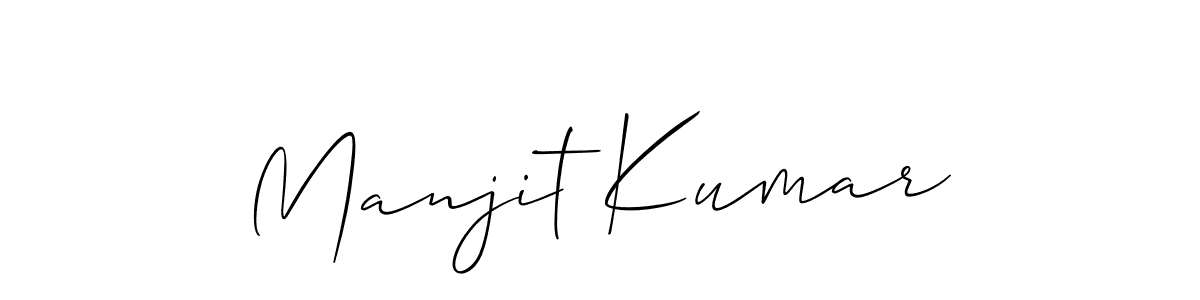 Make a beautiful signature design for name Manjit Kumar. With this signature (Allison_Script) style, you can create a handwritten signature for free. Manjit Kumar signature style 2 images and pictures png