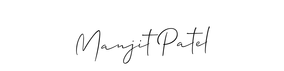 The best way (Allison_Script) to make a short signature is to pick only two or three words in your name. The name Manjit Patel include a total of six letters. For converting this name. Manjit Patel signature style 2 images and pictures png