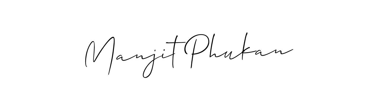 It looks lik you need a new signature style for name Manjit Phukan. Design unique handwritten (Allison_Script) signature with our free signature maker in just a few clicks. Manjit Phukan signature style 2 images and pictures png