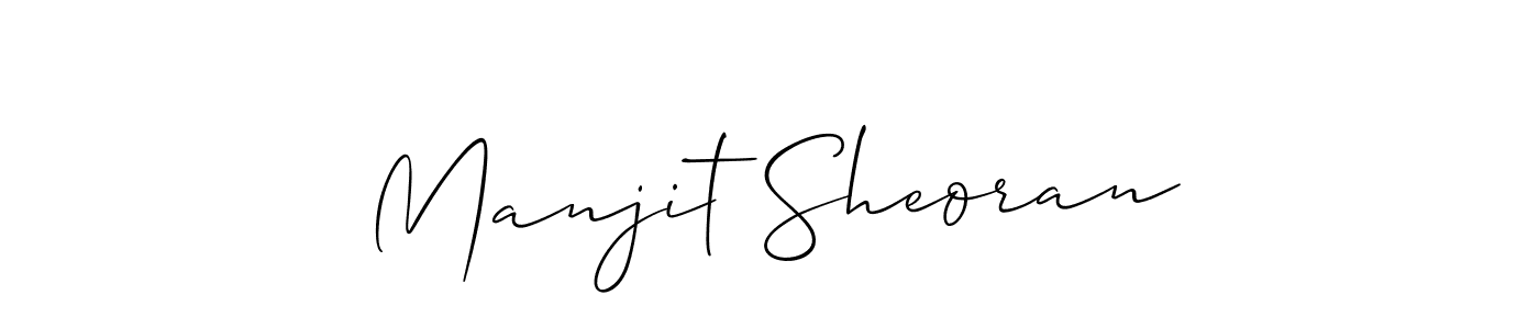 How to make Manjit Sheoran signature? Allison_Script is a professional autograph style. Create handwritten signature for Manjit Sheoran name. Manjit Sheoran signature style 2 images and pictures png