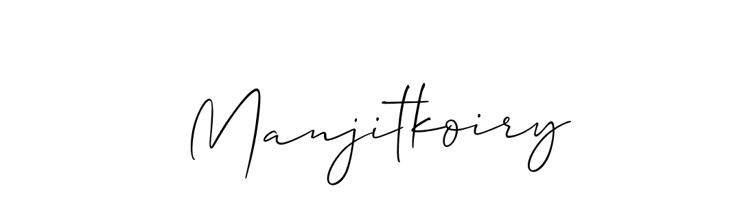 It looks lik you need a new signature style for name Manjitkoiry. Design unique handwritten (Allison_Script) signature with our free signature maker in just a few clicks. Manjitkoiry signature style 2 images and pictures png