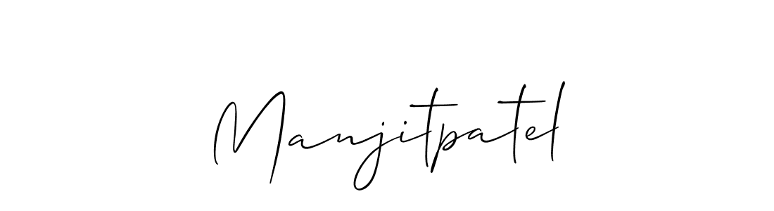 How to make Manjitpatel name signature. Use Allison_Script style for creating short signs online. This is the latest handwritten sign. Manjitpatel signature style 2 images and pictures png