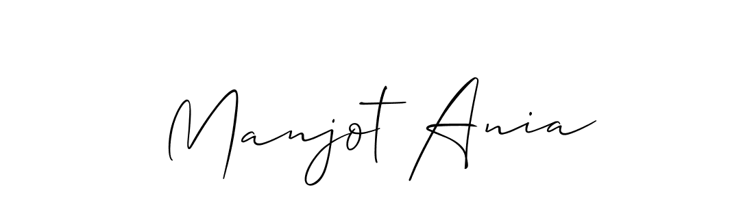 Design your own signature with our free online signature maker. With this signature software, you can create a handwritten (Allison_Script) signature for name Manjot Ania. Manjot Ania signature style 2 images and pictures png