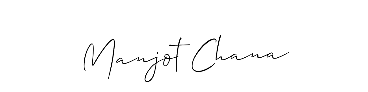 Design your own signature with our free online signature maker. With this signature software, you can create a handwritten (Allison_Script) signature for name Manjot Chana. Manjot Chana signature style 2 images and pictures png