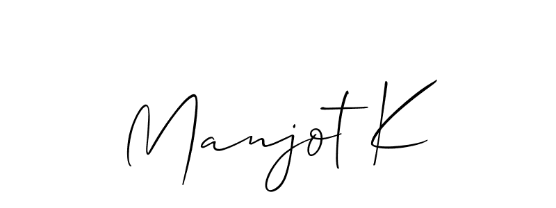 Make a beautiful signature design for name Manjot K. Use this online signature maker to create a handwritten signature for free. Manjot K signature style 2 images and pictures png