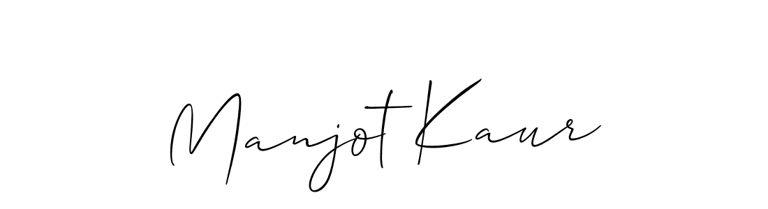 Also we have Manjot Kaur name is the best signature style. Create professional handwritten signature collection using Allison_Script autograph style. Manjot Kaur signature style 2 images and pictures png