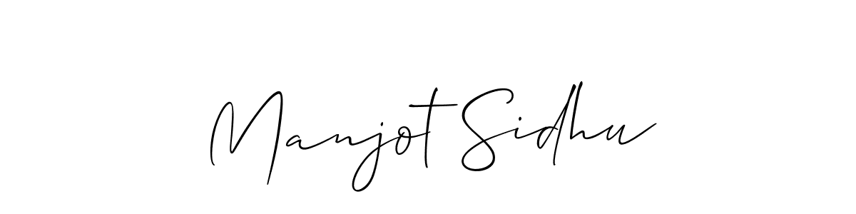 Allison_Script is a professional signature style that is perfect for those who want to add a touch of class to their signature. It is also a great choice for those who want to make their signature more unique. Get Manjot Sidhu name to fancy signature for free. Manjot Sidhu signature style 2 images and pictures png