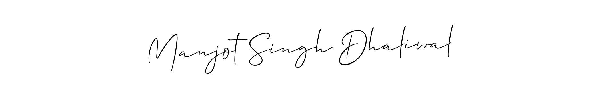 Design your own signature with our free online signature maker. With this signature software, you can create a handwritten (Allison_Script) signature for name Manjot Singh Dhaliwal. Manjot Singh Dhaliwal signature style 2 images and pictures png