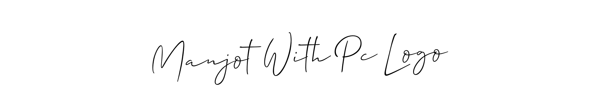 Design your own signature with our free online signature maker. With this signature software, you can create a handwritten (Allison_Script) signature for name Manjot With Pc Logo. Manjot With Pc Logo signature style 2 images and pictures png