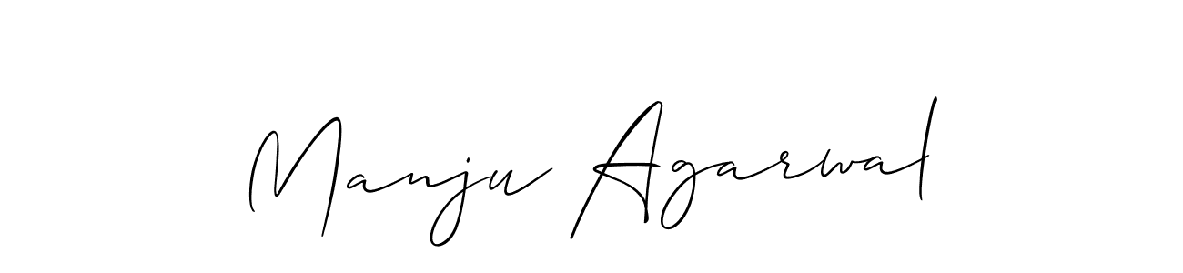 Manju Agarwal stylish signature style. Best Handwritten Sign (Allison_Script) for my name. Handwritten Signature Collection Ideas for my name Manju Agarwal. Manju Agarwal signature style 2 images and pictures png