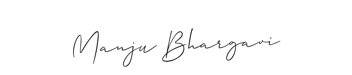 Make a short Manju Bhargavi signature style. Manage your documents anywhere anytime using Allison_Script. Create and add eSignatures, submit forms, share and send files easily. Manju Bhargavi signature style 2 images and pictures png