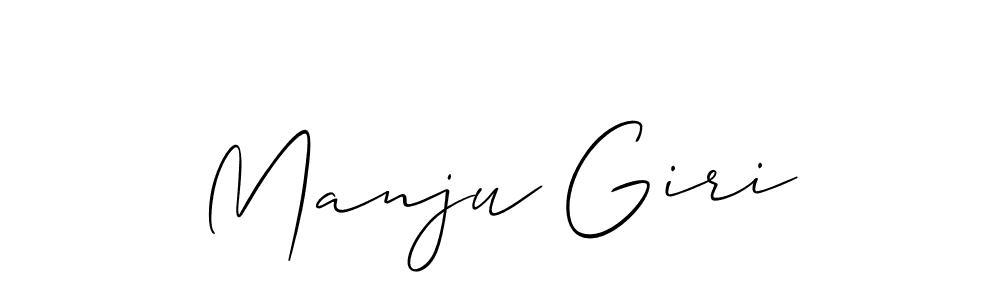 You should practise on your own different ways (Allison_Script) to write your name (Manju Giri) in signature. don't let someone else do it for you. Manju Giri signature style 2 images and pictures png