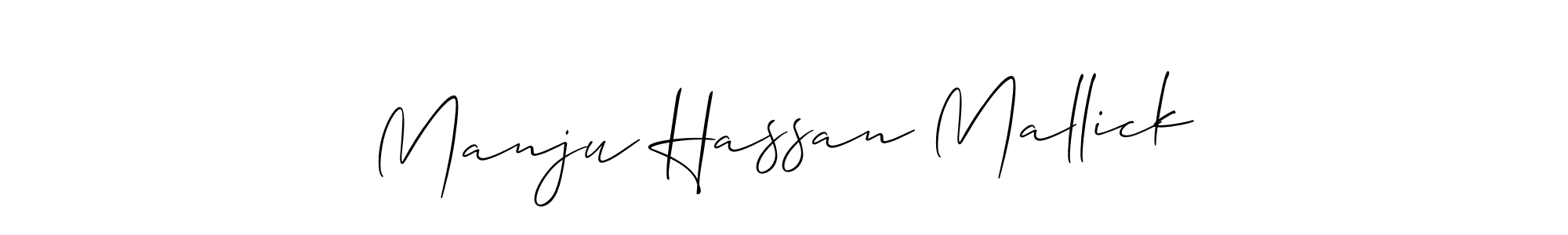 Manju Hassan Mallick stylish signature style. Best Handwritten Sign (Allison_Script) for my name. Handwritten Signature Collection Ideas for my name Manju Hassan Mallick. Manju Hassan Mallick signature style 2 images and pictures png