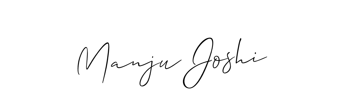 Allison_Script is a professional signature style that is perfect for those who want to add a touch of class to their signature. It is also a great choice for those who want to make their signature more unique. Get Manju Joshi name to fancy signature for free. Manju Joshi signature style 2 images and pictures png