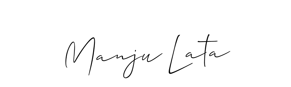Design your own signature with our free online signature maker. With this signature software, you can create a handwritten (Allison_Script) signature for name Manju Lata. Manju Lata signature style 2 images and pictures png