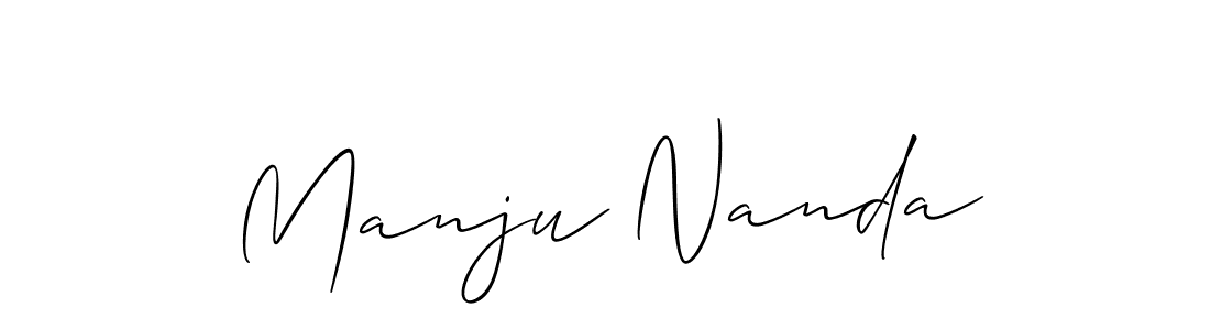 Similarly Allison_Script is the best handwritten signature design. Signature creator online .You can use it as an online autograph creator for name Manju Nanda. Manju Nanda signature style 2 images and pictures png