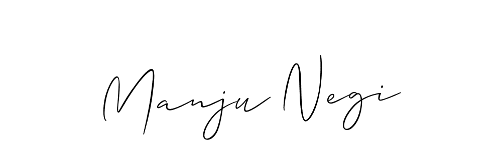 Also we have Manju Negi name is the best signature style. Create professional handwritten signature collection using Allison_Script autograph style. Manju Negi signature style 2 images and pictures png
