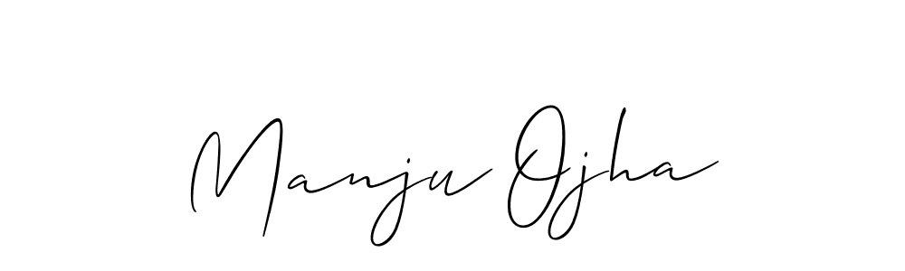 How to Draw Manju Ojha signature style? Allison_Script is a latest design signature styles for name Manju Ojha. Manju Ojha signature style 2 images and pictures png