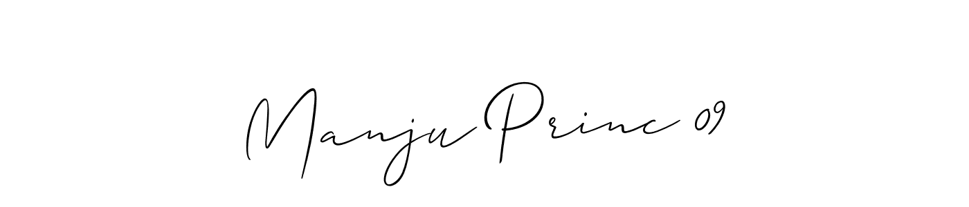 Create a beautiful signature design for name Manju Princ 09. With this signature (Allison_Script) fonts, you can make a handwritten signature for free. Manju Princ 09 signature style 2 images and pictures png