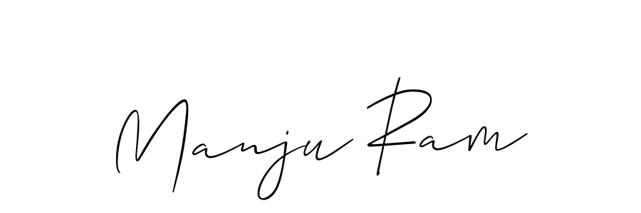 How to make Manju Ram signature? Allison_Script is a professional autograph style. Create handwritten signature for Manju Ram name. Manju Ram signature style 2 images and pictures png