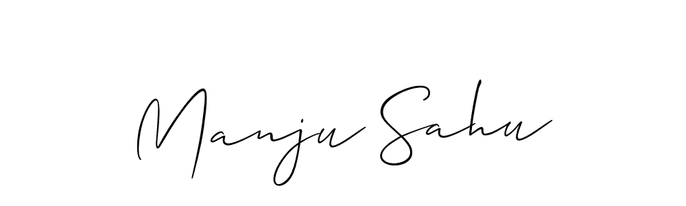 The best way (Allison_Script) to make a short signature is to pick only two or three words in your name. The name Manju Sahu include a total of six letters. For converting this name. Manju Sahu signature style 2 images and pictures png