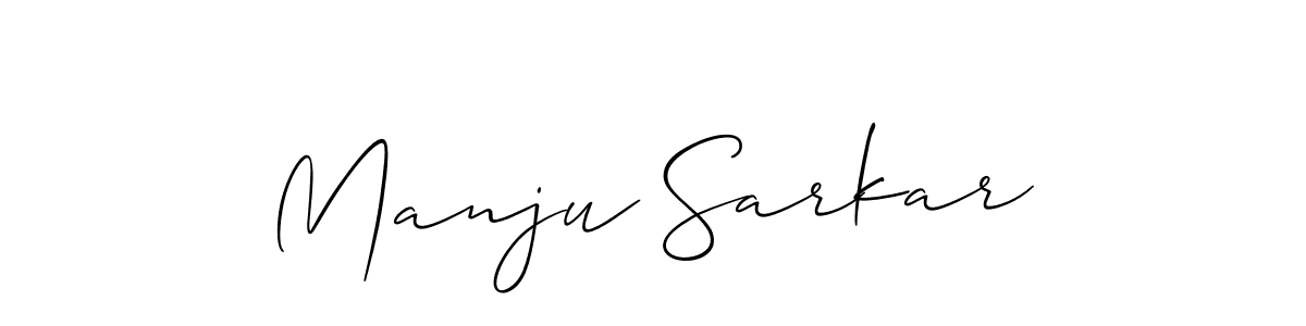 Use a signature maker to create a handwritten signature online. With this signature software, you can design (Allison_Script) your own signature for name Manju Sarkar. Manju Sarkar signature style 2 images and pictures png