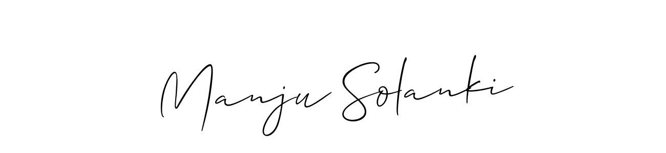 Manju Solanki stylish signature style. Best Handwritten Sign (Allison_Script) for my name. Handwritten Signature Collection Ideas for my name Manju Solanki. Manju Solanki signature style 2 images and pictures png
