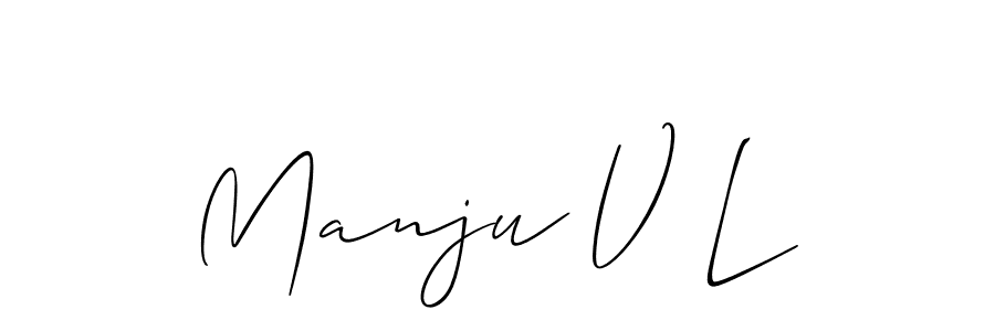 Once you've used our free online signature maker to create your best signature Allison_Script style, it's time to enjoy all of the benefits that Manju V L name signing documents. Manju V L signature style 2 images and pictures png