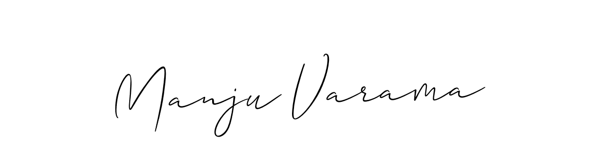 Make a beautiful signature design for name Manju Varama. With this signature (Allison_Script) style, you can create a handwritten signature for free. Manju Varama signature style 2 images and pictures png