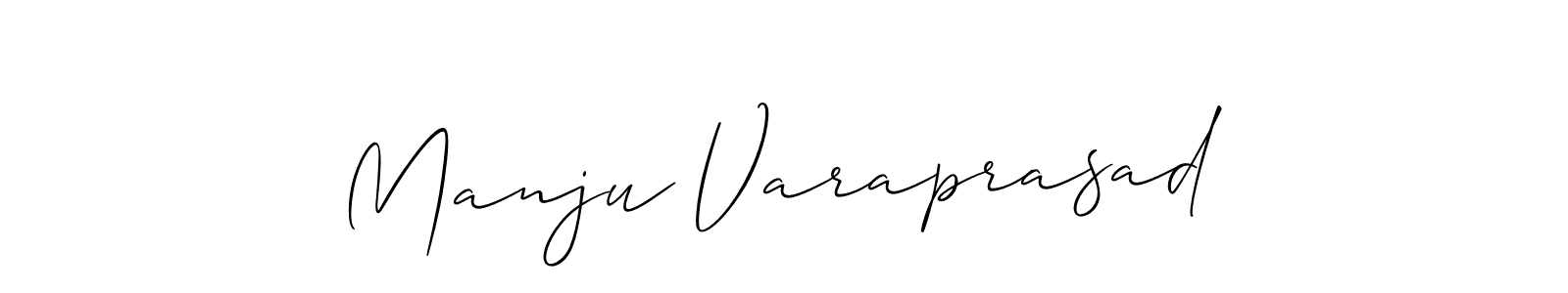 How to Draw Manju Varaprasad signature style? Allison_Script is a latest design signature styles for name Manju Varaprasad. Manju Varaprasad signature style 2 images and pictures png