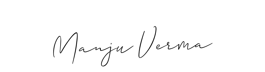 How to make Manju Verma name signature. Use Allison_Script style for creating short signs online. This is the latest handwritten sign. Manju Verma signature style 2 images and pictures png