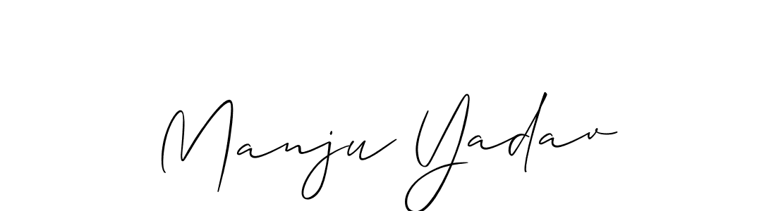 How to make Manju Yadav signature? Allison_Script is a professional autograph style. Create handwritten signature for Manju Yadav name. Manju Yadav signature style 2 images and pictures png