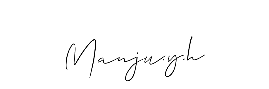 It looks lik you need a new signature style for name Manju.y.h. Design unique handwritten (Allison_Script) signature with our free signature maker in just a few clicks. Manju.y.h signature style 2 images and pictures png
