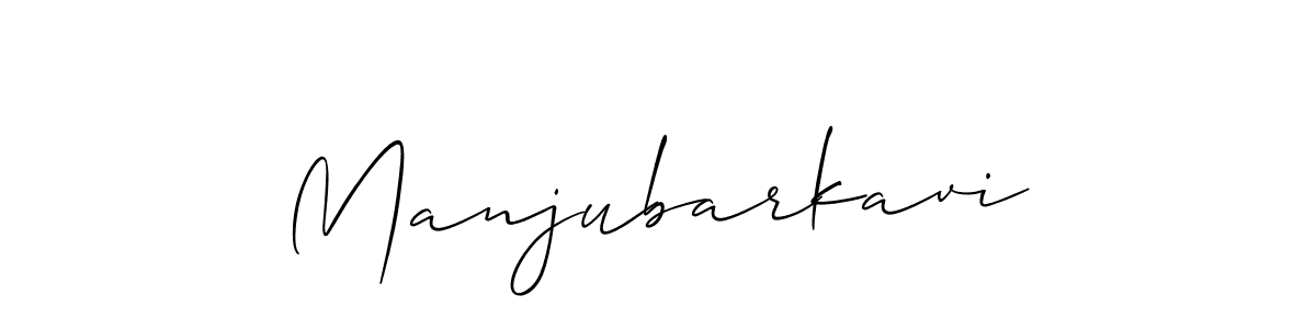 It looks lik you need a new signature style for name Manjubarkavi. Design unique handwritten (Allison_Script) signature with our free signature maker in just a few clicks. Manjubarkavi signature style 2 images and pictures png